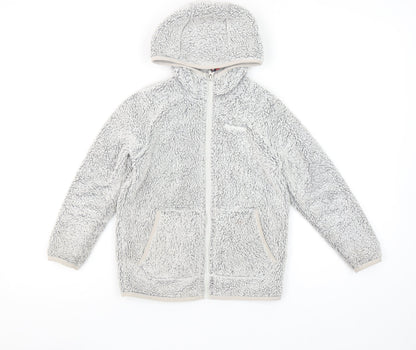 Craghoppers Girls Grey Fleece Hooded Full Zip Jacket Age 5-6 Years