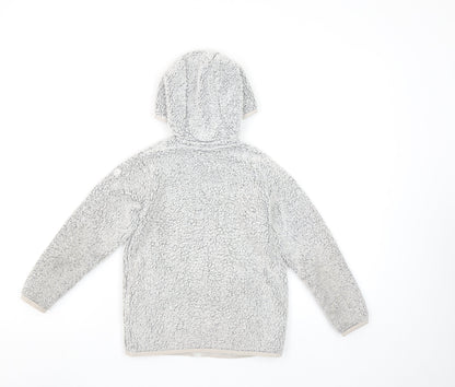 Craghoppers Girls Grey Fleece Hooded Full Zip Jacket Age 5-6 Years