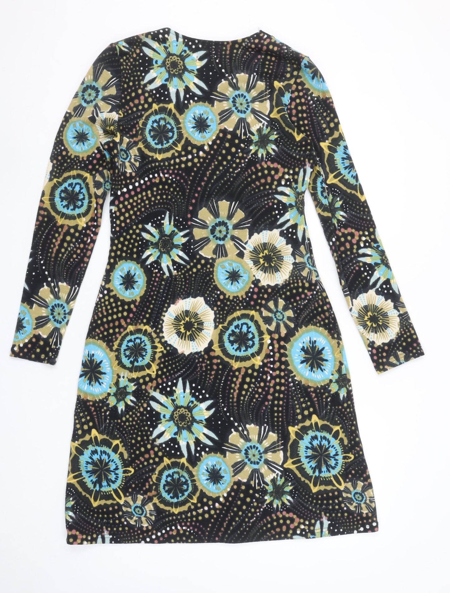 Joe Browns Womens Black Floral Jersey Wrap Dress Size 10