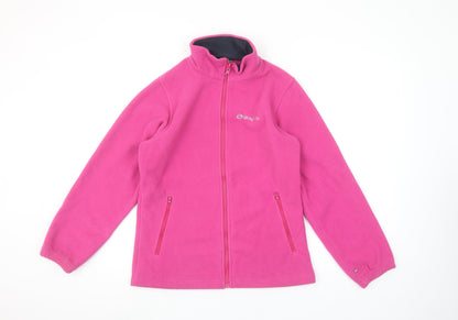 Sprayway Girls Pink Full Zip Fleece Jacket Age 12-13 Lined Lightweight Outdoor
