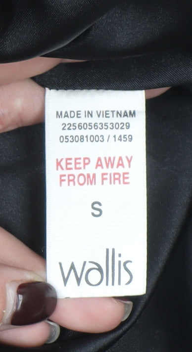 Wallis Women Grey Wool Blend Mid-Length Overcoat Size S