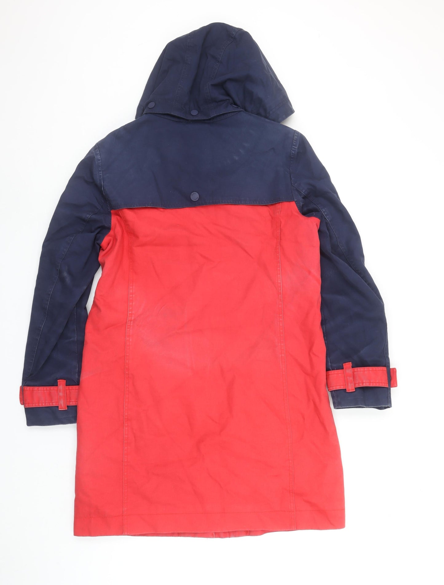 Boden Women's Multicoloured Hooded Mid-Length Rain Coat Size 10
