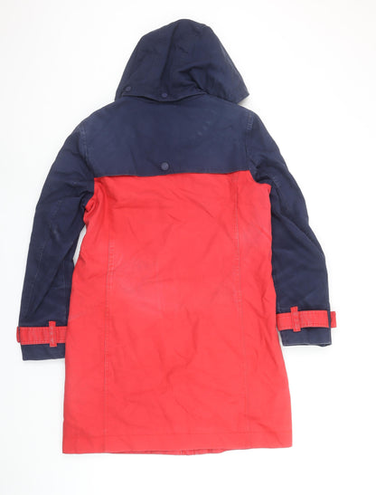 Boden Women's Multicoloured Hooded Mid-Length Rain Coat Size 10