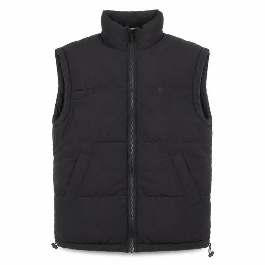 H&M Divided Men's Black Puffer Waistcoat S Polyester Winter Zip Vest