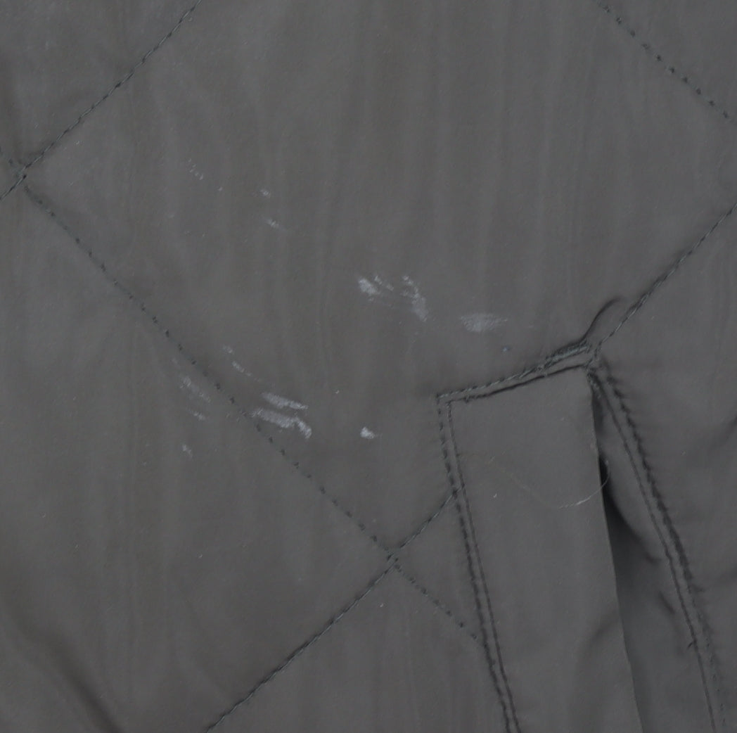 George Womens Green Quilted Fleece Lined Sleeveless Waistcoat Size 12-14