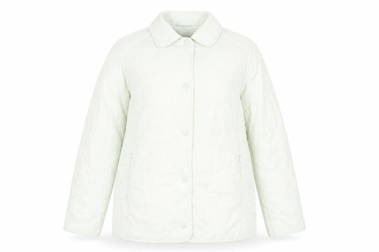 Rowlands Women's Ivory Quilted Mid-Length Jacket Size 12