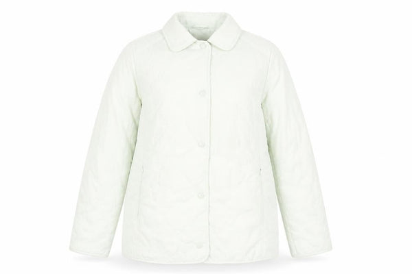Rowlands Women's Ivory Quilted Mid-Length Jacket Size 12