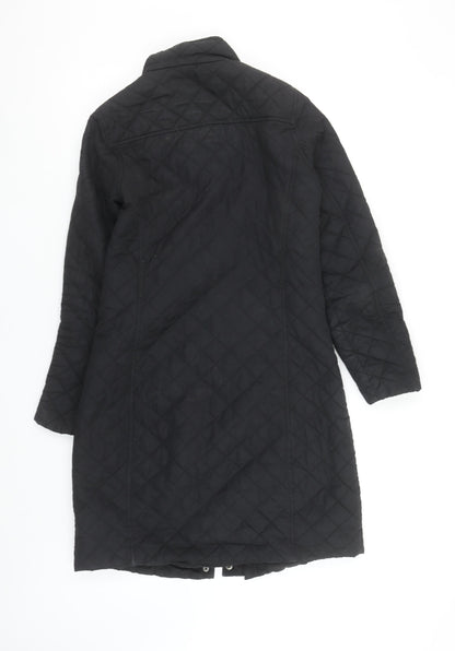 Maine New England Women's Black Quilted Long Coat Size 8