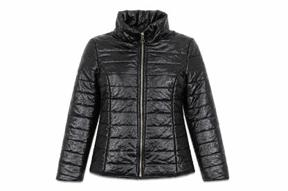 Cameo Rose Womens Black Puffer Jacket S Quilted Lightweight Zip Coat