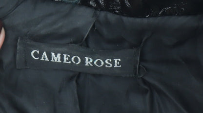 Cameo Rose Womens Black Puffer Jacket S Quilted Lightweight Zip Coat