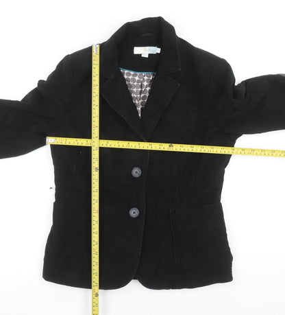 Boden Women's Black Cotton Two-Button Blazer UK 10 Classic Fit