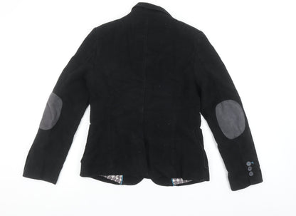 Boden Women's Black Cotton Two-Button Blazer UK 10 Classic Fit