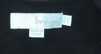 Boden Women's Black Cotton Two-Button Blazer UK 10 Classic Fit