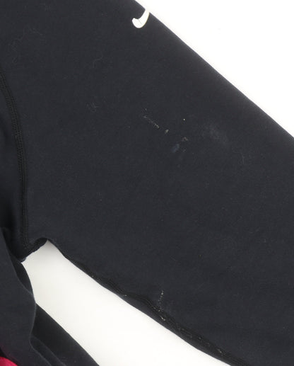 Nike Women’s Black Pink Full Zip Hoodie Size S Dri-FIT Athletic Sweatshirt