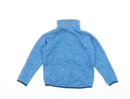 Trespass Girls Blue Full Zip Fleece Jacket 5-6 Years Outdoor Lightweight