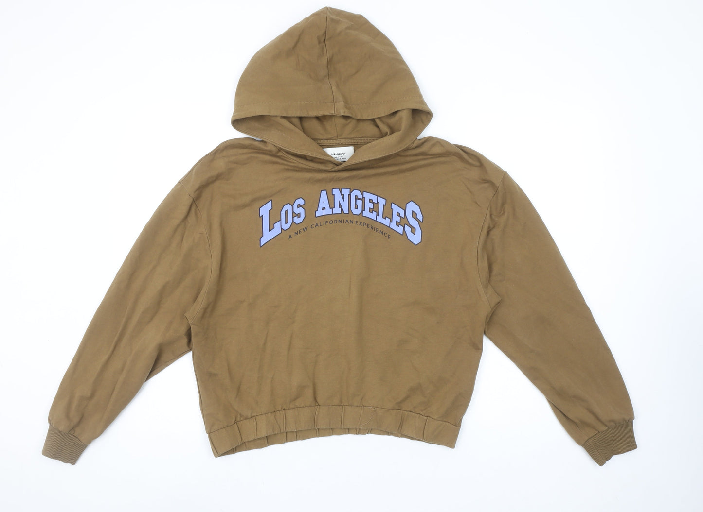 Pull & Bear Womens Brown Los Angeles Hoodie XL Cotton Blend Casual