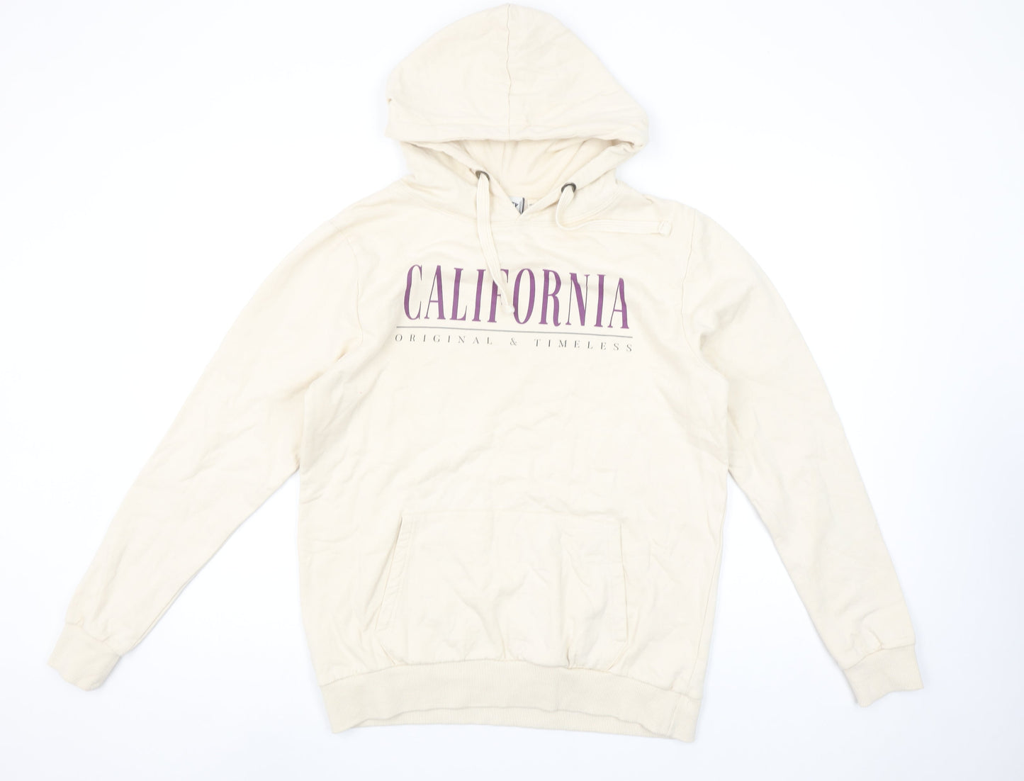 Varsity Team Players Beige California Hoodie Womens Size 12 L 100% Cotton