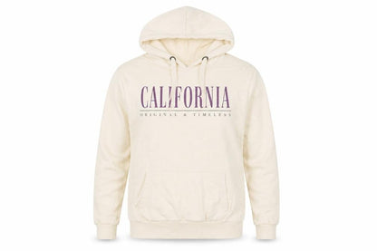 Varsity Team Players Beige California Hoodie Womens Size 12 L 100% Cotton