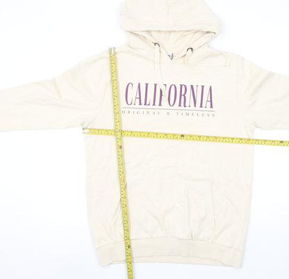 Varsity Team Players Beige California Hoodie Womens Size 12 L 100% Cotton