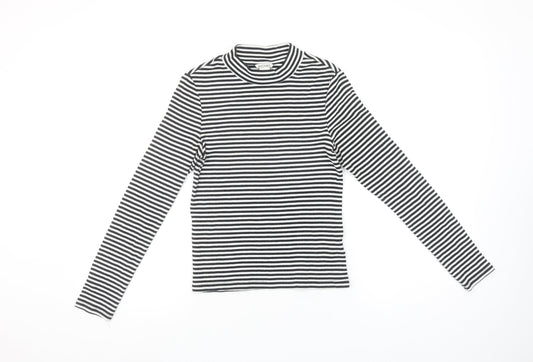 Womens UK Size S Monki Black Basic T-Shirt