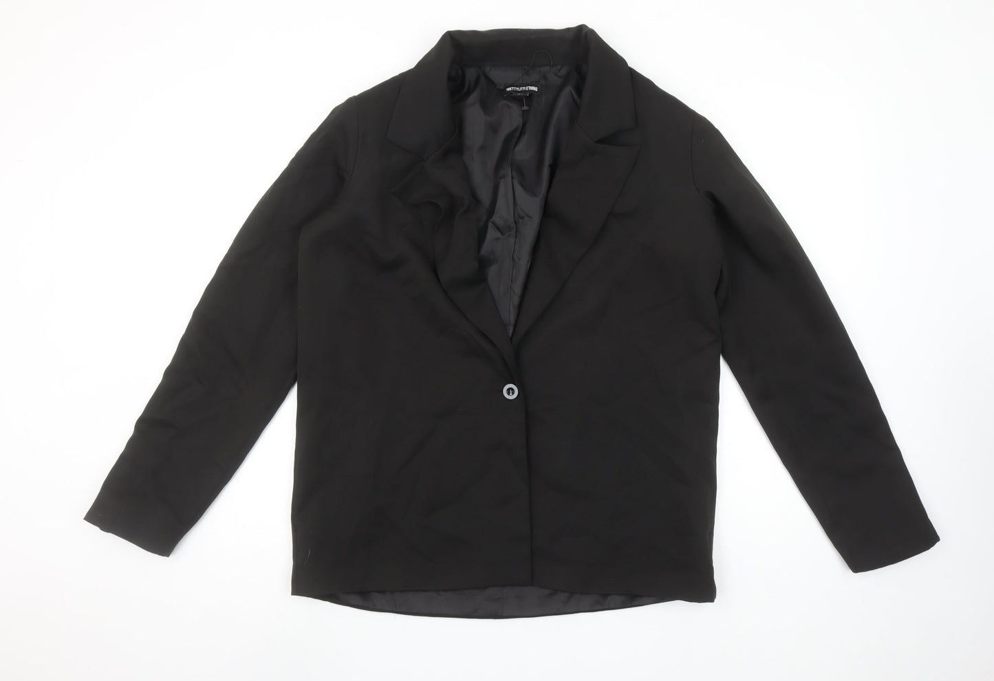 PrettyLittleThing Women's Black UK 6 Classic Single-Breasted Blazer