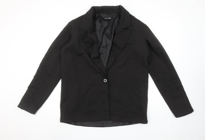 PrettyLittleThing Women's Black UK 6 Classic Single-Breasted Blazer