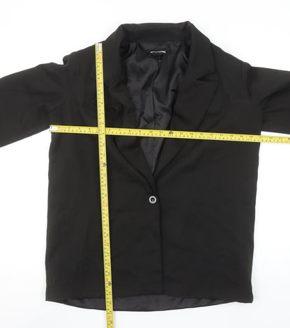 PrettyLittleThing Women's Black UK 6 Classic Single-Breasted Blazer