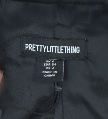 PrettyLittleThing Women's Black UK 6 Classic Single-Breasted Blazer