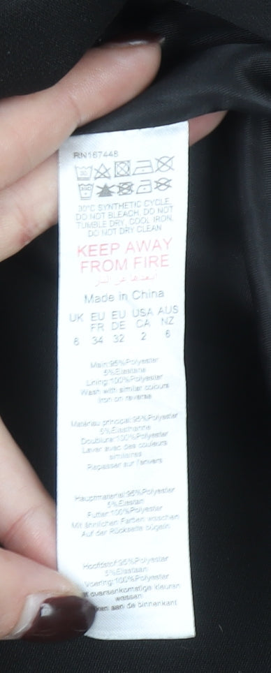 PrettyLittleThing Women's Black UK 6 Classic Single-Breasted Blazer