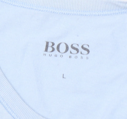 Mens UK Size L HUGO BOSS Blue  T-Shirt