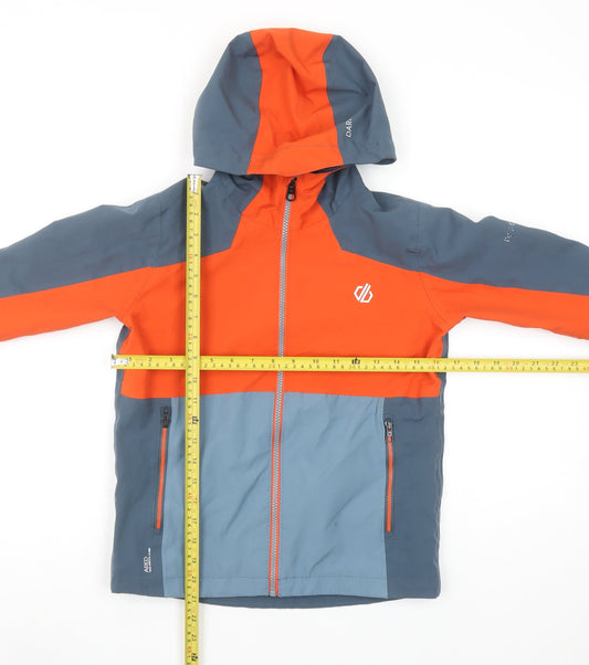 Dare 2B Boys Orange Blue Waterproof Hooded Softshell Rain Jacket 9-10 Years