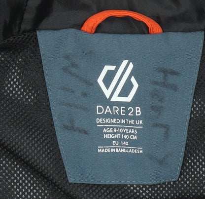 Dare 2B Boys Orange Blue Waterproof Hooded Softshell Rain Jacket 9-10 Years