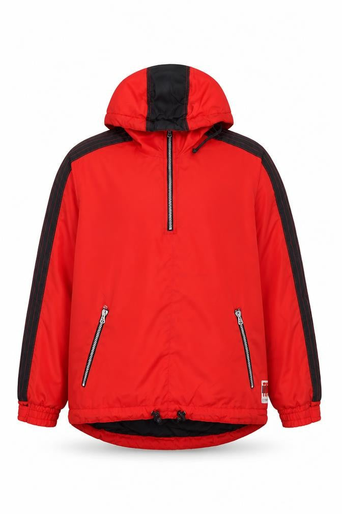 Mens UK Size S Turn Over To Dept 041 Red Windbreaker Coat