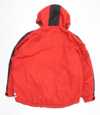 Mens UK Size S Turn Over To Dept 041 Red Windbreaker Coat