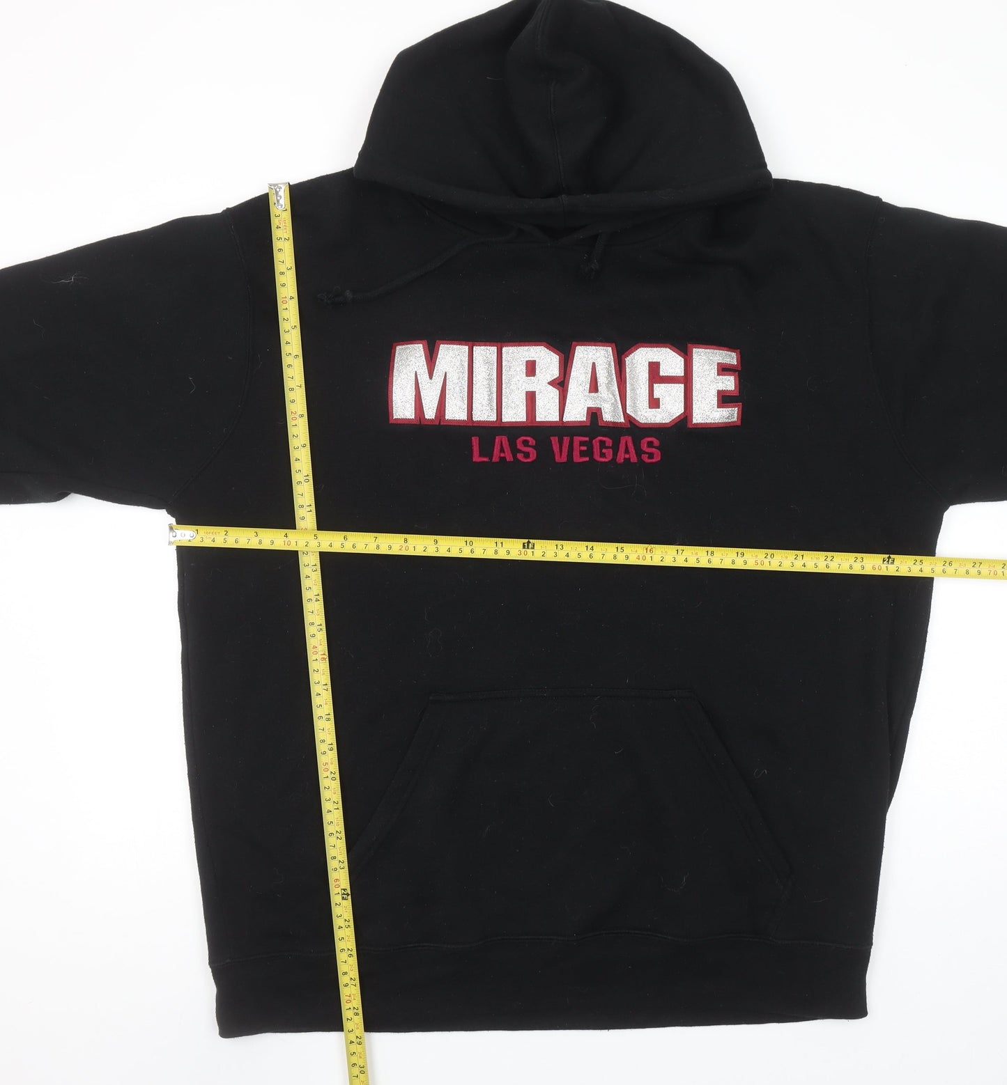 Womens UK Size XL Mirage Las Vegas Black Pullover Hoodie