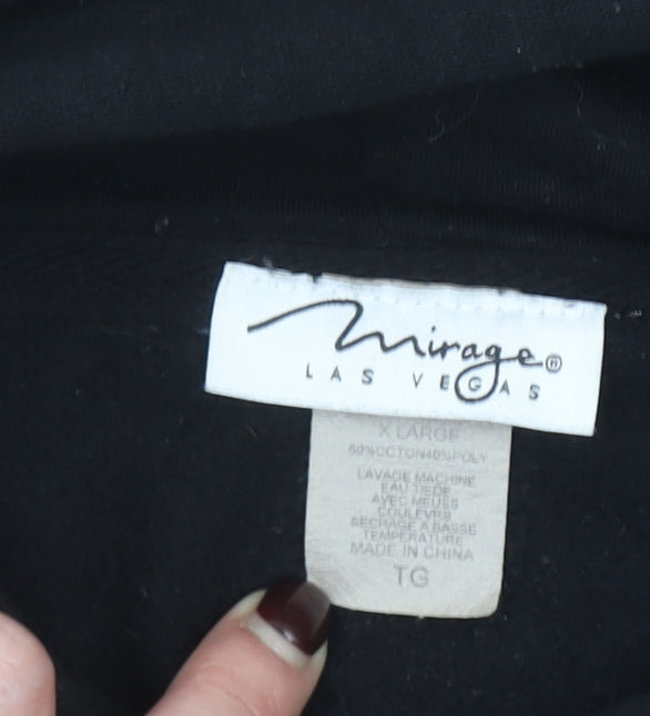 Womens UK Size XL Mirage Las Vegas Black Pullover Hoodie