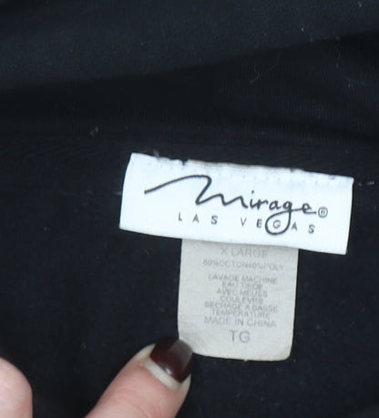 Womens UK Size XL Mirage Las Vegas Black Pullover Hoodie