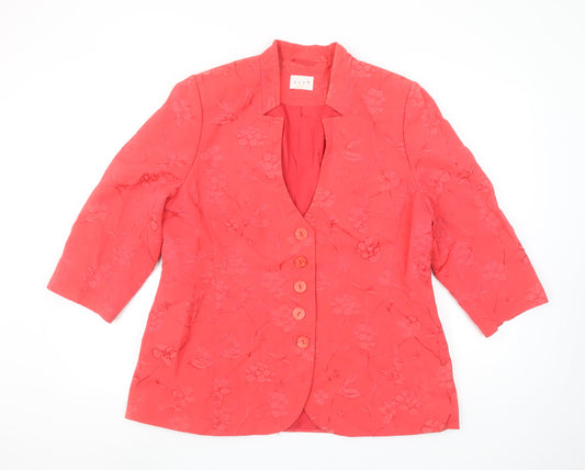Womens UK Size 16 ELVI Regular Red Blazer