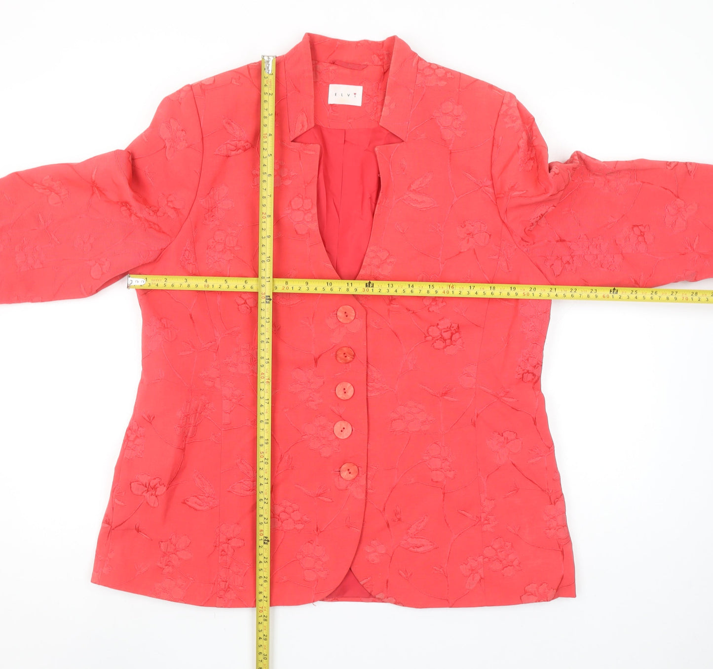 Womens UK Size 16 ELVI Regular Red Blazer