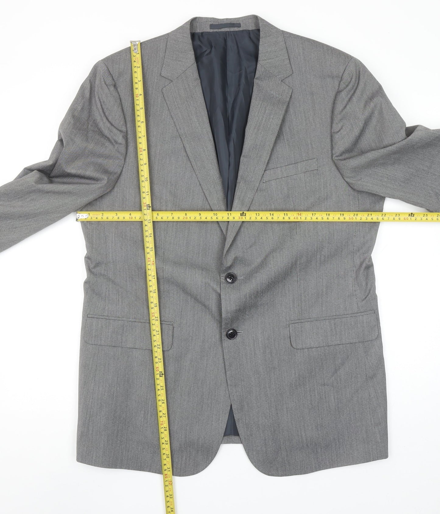 Mens UK Size 44 Jacamo Regular Grey Suit Jacket