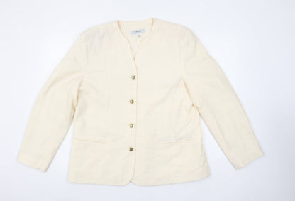 Womens UK Size 16 Classics First Avenue Regular Ivory Blazer