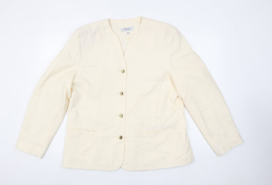 Womens UK Size 16 Classics First Avenue Regular Ivory Blazer
