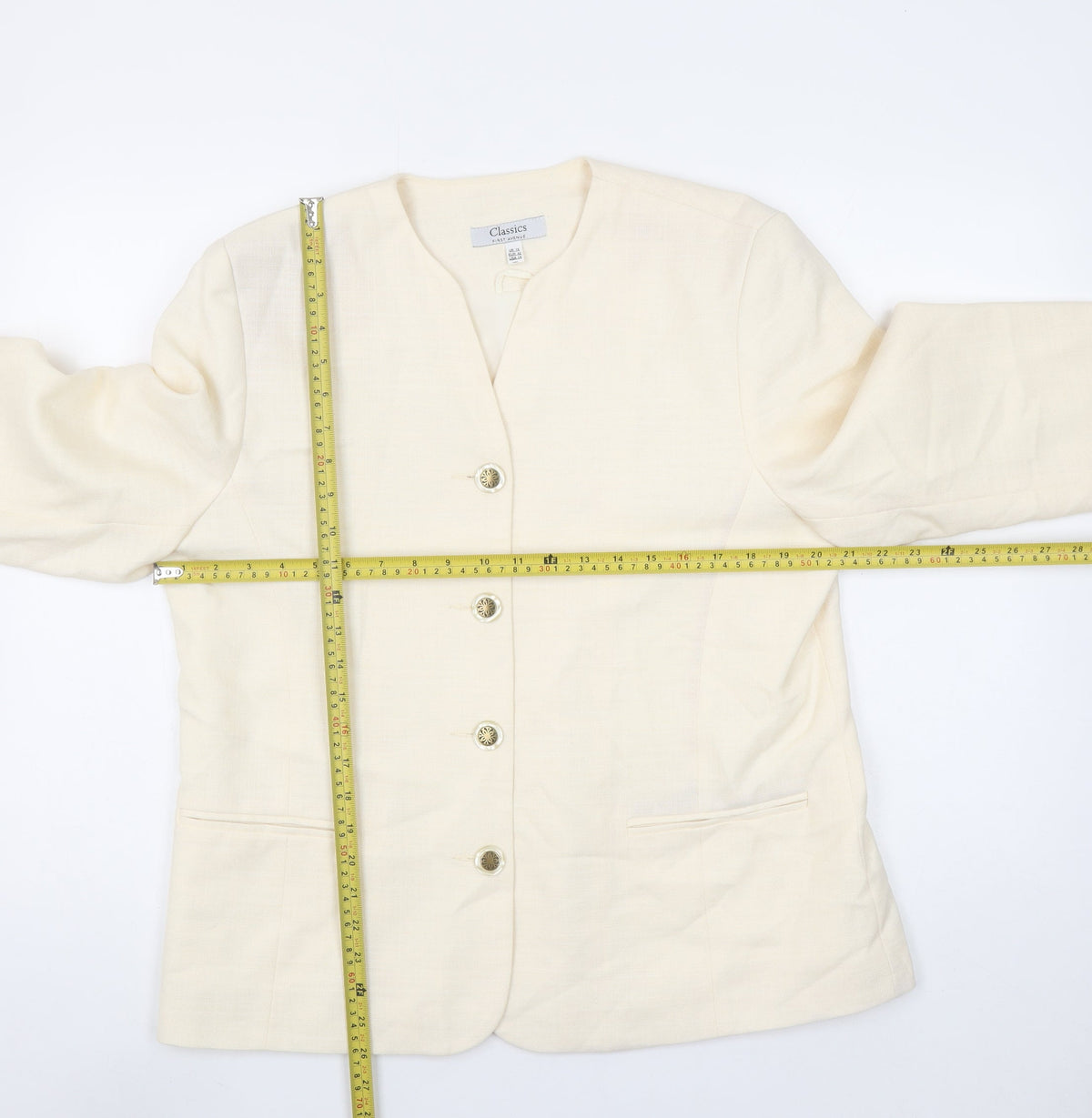 Womens UK Size 16 Classics First Avenue Regular Ivory Blazer