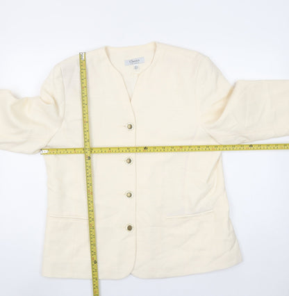 Womens UK Size 16 Classics First Avenue Regular Ivory Blazer