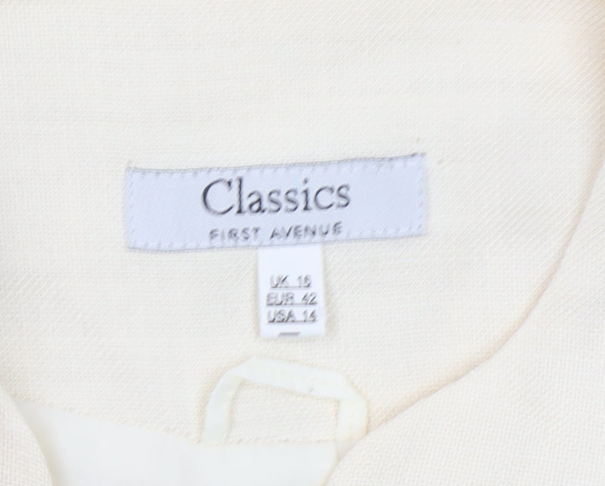 Womens UK Size 16 Classics First Avenue Regular Ivory Blazer