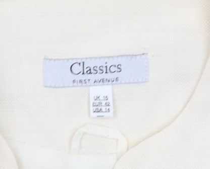 Womens UK Size 16 Classics First Avenue Regular Ivory Blazer
