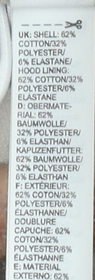 Adidas Men's White Hooded Full Zip Jacket Size L Cotton Blend Sportswear