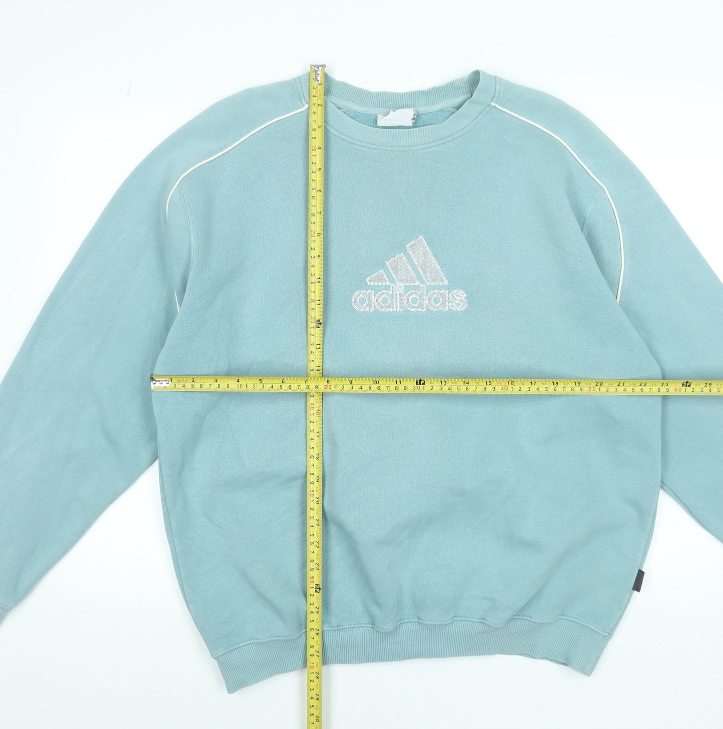 Adidas Women’s Blue Crew Neck Sweatshirt Size 12 Cotton Blend Casual