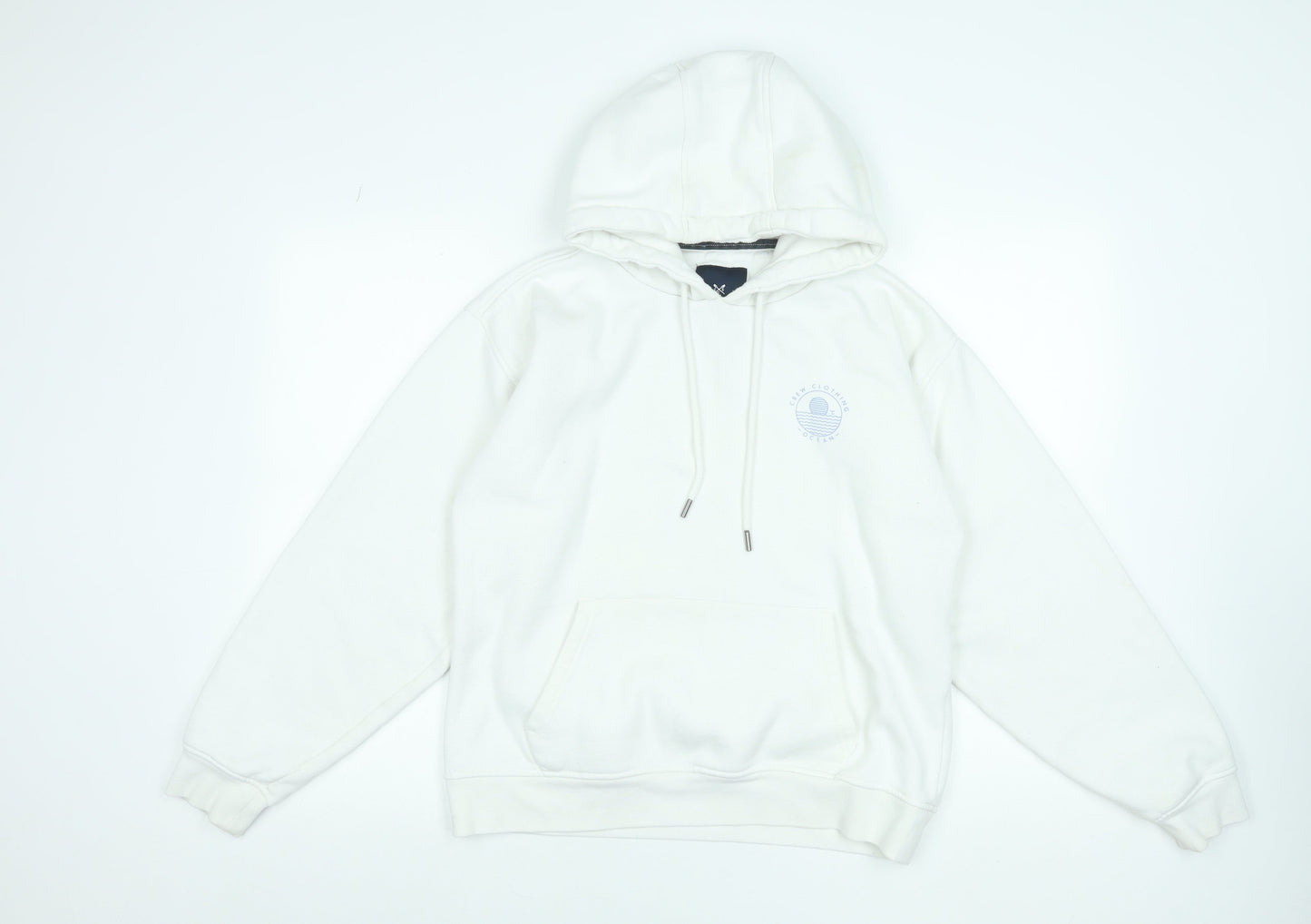 Crew Clothing Company Women's White Pullover Hoodie Size S Cotton Blend
