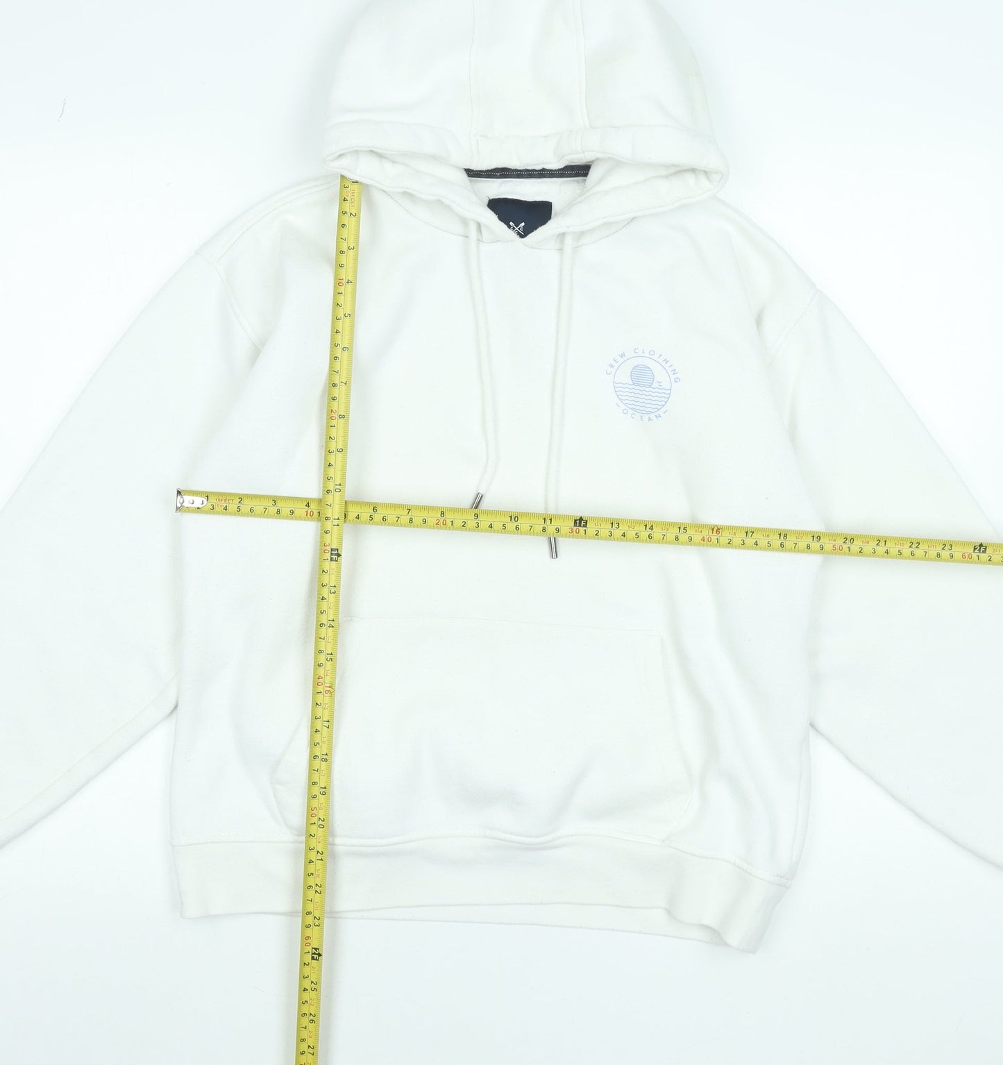Crew Clothing Company Women's White Pullover Hoodie Size S Cotton Blend